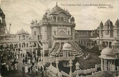 O Salão do Congresso, Exposição Latina-Britânica, Londres, 1912 — editor Valentine & Sons Ltd.
