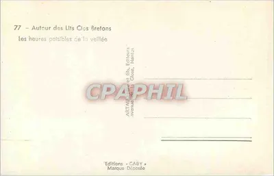 Alrededor de los Lechos Cerrados Bretón — Las horas tranquilas de la velada — Ediciones GABY — Reverso