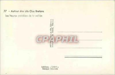 Alrededor de los Lechos Cerrados Bretón — las horas tranquilas de la vigilia — Ediciones GABY — Reverso