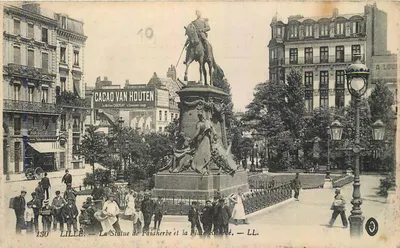 Lille — A Estátua de Faidherbe e a Praça Richebé — LL. — Editor LL. n°130
