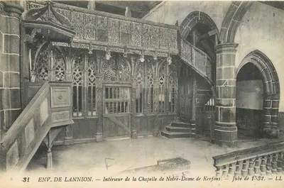 Interior da Capela de Nossa Senhora de Kerfons — Jubé de 1532 — Env. de Lannion