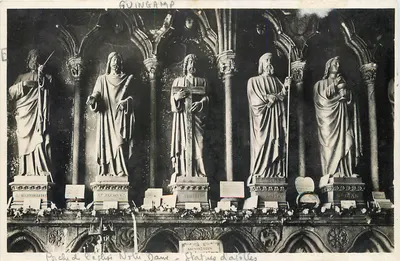 Guingamp — Portal da Igreja Nossa Senhora — Estátuas dos Apóstolos — Edição BENECH e TILIBÉ - Guingamp