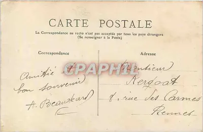 Arco de Port-Blanc — OUIBERON — Morbihan — editor desconhecido, número de série 6204 — Verso