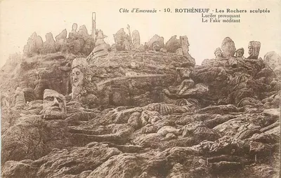 Côte d'Emeraude - 10. ROTHÉNEUF - Os Rochos Esculpidos - Lucifer provocando / O Fakir meditando