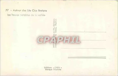 Alrededor de los Lechos Cerrados Bretón — Las horas tranquilas de la velada — Ediciones GABY — Reverso