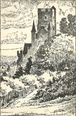 Lamballe : A Torre de Nossa Senhora — desenho de J. Lamkert