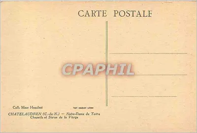 Châtelaudren — Kaplica i Statua Maryi Panny — Kolekcja Pani Heaulmé — Rewers