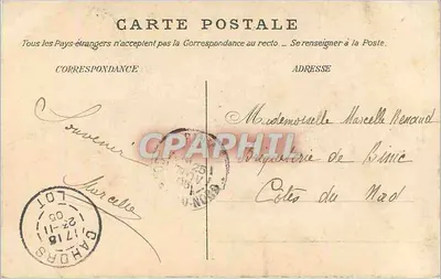 Cahors — Beeld van Onze Lieve Vrouw, Faubourg Saint-Georges — Cliché Molinié - Victor Priolau, Uitgever — Achterkant