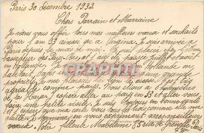 Arco di Trionfo — Parigi — No7 — Buon Anno — Verso