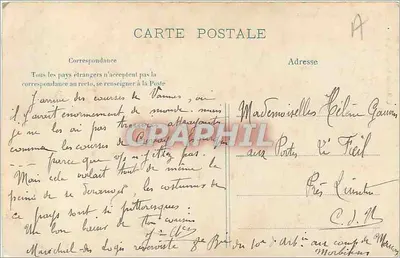 Vannes en zijn Vrouw — Comische beelden — Uitgave Villard, Quimper, n° 2350 — Achterkant