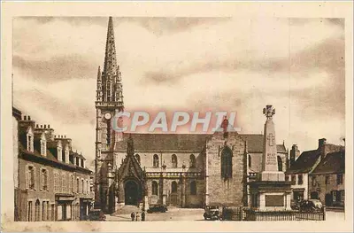 Landivisiau (Finistère) — A Praça da Igreja — J. Rozais, editor