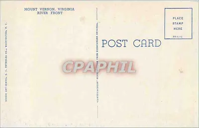 Mount Vernon, Virgínia — Frente do Rio — B. S. Reynolds Co., Washington D.C. — Verso