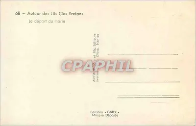 Vertrek van de zeevaarder — Om de gesloten bedden Breton — Saby, n°10 — Achterkant