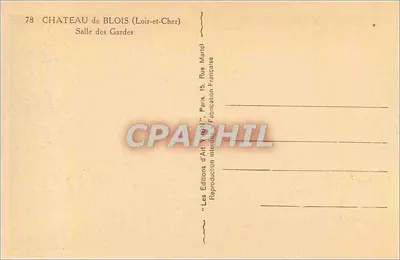 Château de Blois — Salle des Gardes — Éditions d'Art Martel — Achterkant