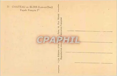 Castello di Blois — Facciata di Francesco I — Les Éditions d'Art Wydler, Parigi — Verso