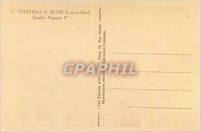 Castello di Blois — Scala François — Les Éditions d'Art Français — Verso