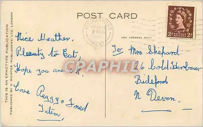 The Leas, Folkestone — vista panorâmica — editor C. Richter (Publishers) Ltd, n° 2506/306 — Verso