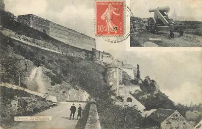 Namur. A Cidadela — vista da Cidadela com canhão — editor não visível, número de série não visível