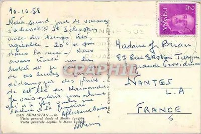 San Sebastián — Ogólny widok z Monte Igueldo — Photo Galazza — 35 — Rewers