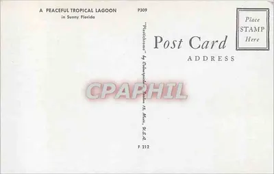 UNA PACEVOLI LAGUNA TROPICALE — in Sunny Florida — "Plastichrome" by Colomarphid, Boston 15, Mass., U.S.A. — P309 — Verso