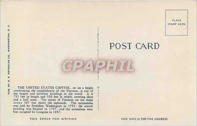 U.S. Capitol, Washington, D.C. — M500 — wydawca B. S. Reynolds Co. — Rewers