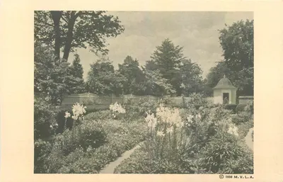 Jardim das flores em Mount Vernon — 1938 — M. V. L. A.