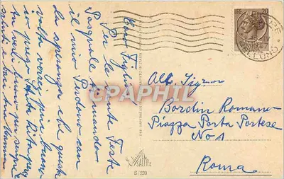 Pejzaż z mostem i kościołem — Buona Lasqua — wydawca S/239 — Rewers