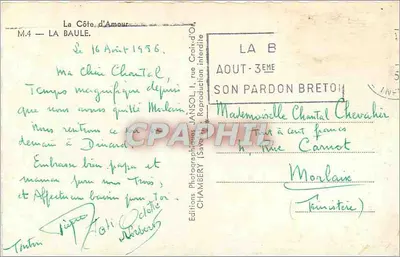 La Baule — Pamiątka z La Baule — Wydawnictwo Jansol — Rewers