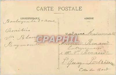 Boulogne-sur-Mer — A Coluna da Grande Armada — B. M., editora - 545 — Verso