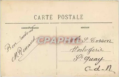 Poitiers (Vienne) — Dolina Clain — Widok z brzegu Ruin Starego Zamek i Wzgórz Mirebalaise — Jules Pahouhon, wydawca, nr 745 — Rewers