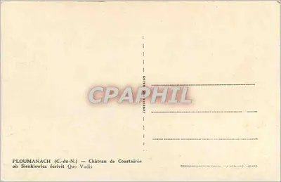 Kasteel van Coastaçrès — PLOUMANACH (C.-du-N.) — uitgever Cim — Achterkant