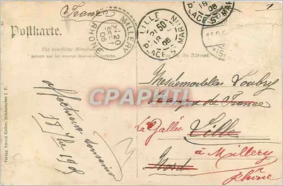 Ruínas de Wasigenstein perto de Obersteinbach — editor Verlag Alfred Keller, n° 6839 — Verso