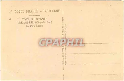 Ojciec Wieczny — TREGASTEL (Côtes-du-Nord) — Wydawnictwo Art YVON, Bretania — Rewers