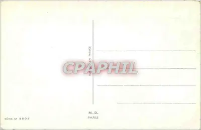 Flores de primavera — tulipas e myosotis — M.D. Paris, série n° 5505 — Verso