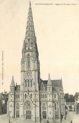Châteaubriant - Igreja de São Nicolau (1892) — Coleção Lacroix, fot. Châteaubriant, n°110