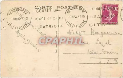 Entrada da Floresta de Paimpont — Châtelet e Lago das Forjas — n° 3041 — Verso