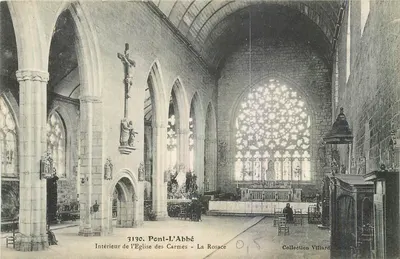 Interior da Igreja dos Carmelitas - Pont-L'Abbé — Coleção Villard