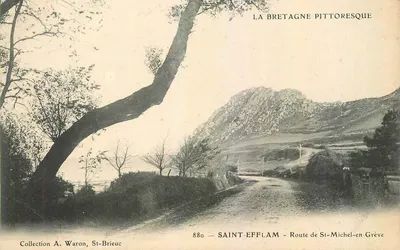 Saint-Efflam — Estrada de St-Michel-en-Grève — Coleção A. Waron, St-Brieuc