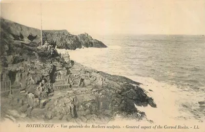 Rothéneuf — Vista geral dos Rochos Esculpidos — LL