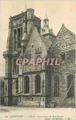 Guingamp — A Igreja Nossa Senhora do Bom Socorro, fachada meridional — LL, n°39