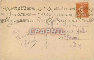 Lourdes — Bazylika Serca Piekłowego — wydawca Douce — Rewers