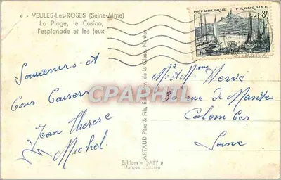 Veules-les-Roses — A Praia, o Cassino e os jogos — Edições Gaby — Verso