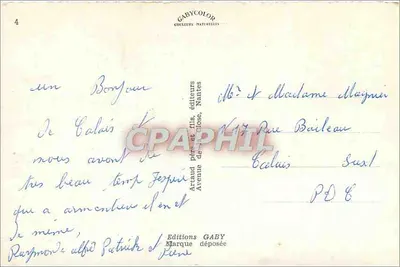 Calais — Widok panoramiczny — Gabycolor — Rewers