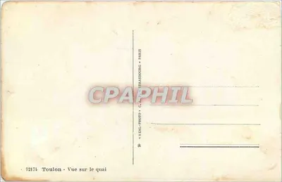 Toulon — Widok na nabrzeże — C. A. Trasbourg - Paris — Rewers