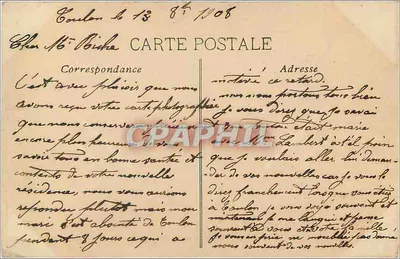MARSEILLE — N.-D. de la Garde a través de los Pinos — EL. — Reverso
