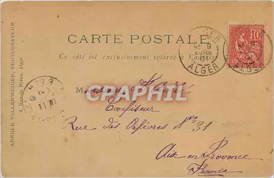 Acampamento kabyle — Argélia — editor Arnold Vollenweider, n°40 — Verso