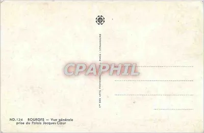 Bourges — Ogólny widok z Pałacu Jacques-Cœur — Nowoczesna pocztówka (Nowoczesna pocztówka) Des Art — Rewers