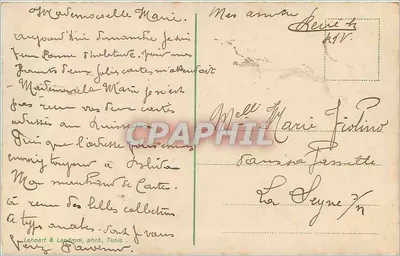 Chegada de um meharista — Série 660 — edição Lehner & Laproch, Tunísia — Verso