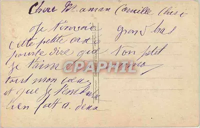 Jonge meisje in lichte jurk — decoratie van wijnranken en rozen — anoniem uitgever, nr. 277 — Achterkant