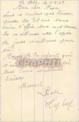 Parobek zakochany — Urodziny — PC Paris n°4009/5 — Rewers